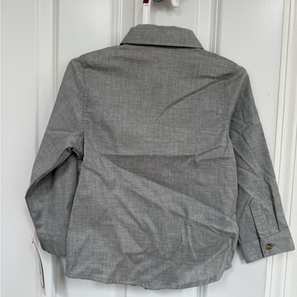 Gray Toddler Shirt with Red Bow Tie - Picture 3 of 3